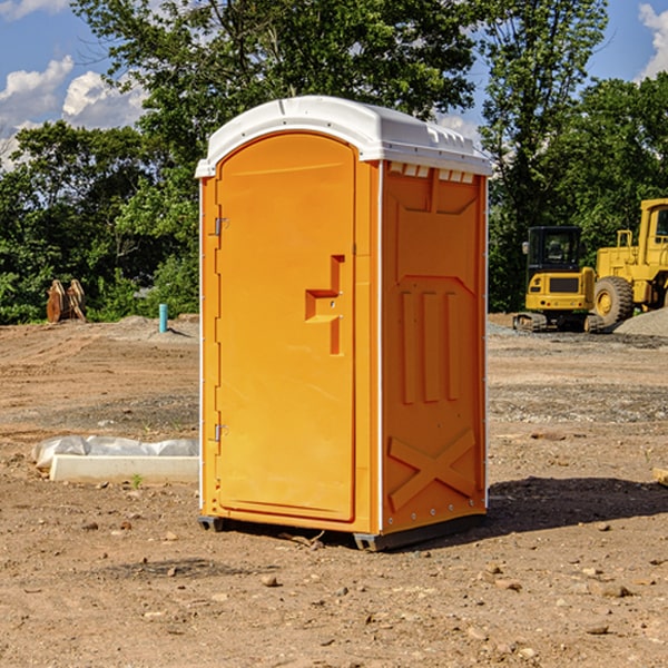 how often are the portable toilets cleaned and serviced during a rental period in Bainbridge